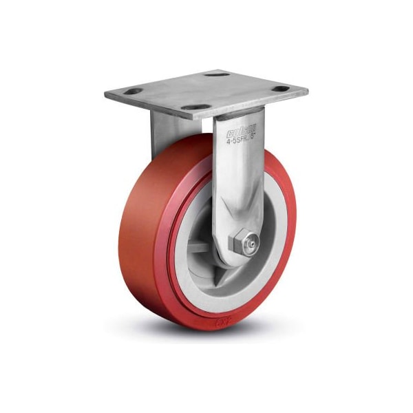 Colson 4 Series Rigid Plate Caster 4.04108.929 SS - Polyurethane on Polyolefin 4"Dia. 600 Lb.